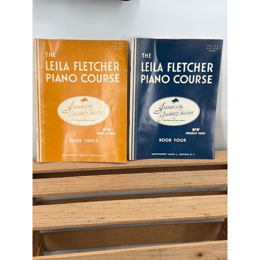 Leila Fletcher Piano Course Book 3 & 4 Vintage Sheet Music Instruction Lot 1970s